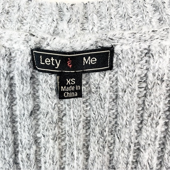 Lety & Me Long Line Chunky Knit Aztec Striped Cardigan Size XS - Picture 8 of 11